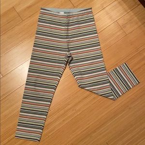 Tea Striped Capri Leggings